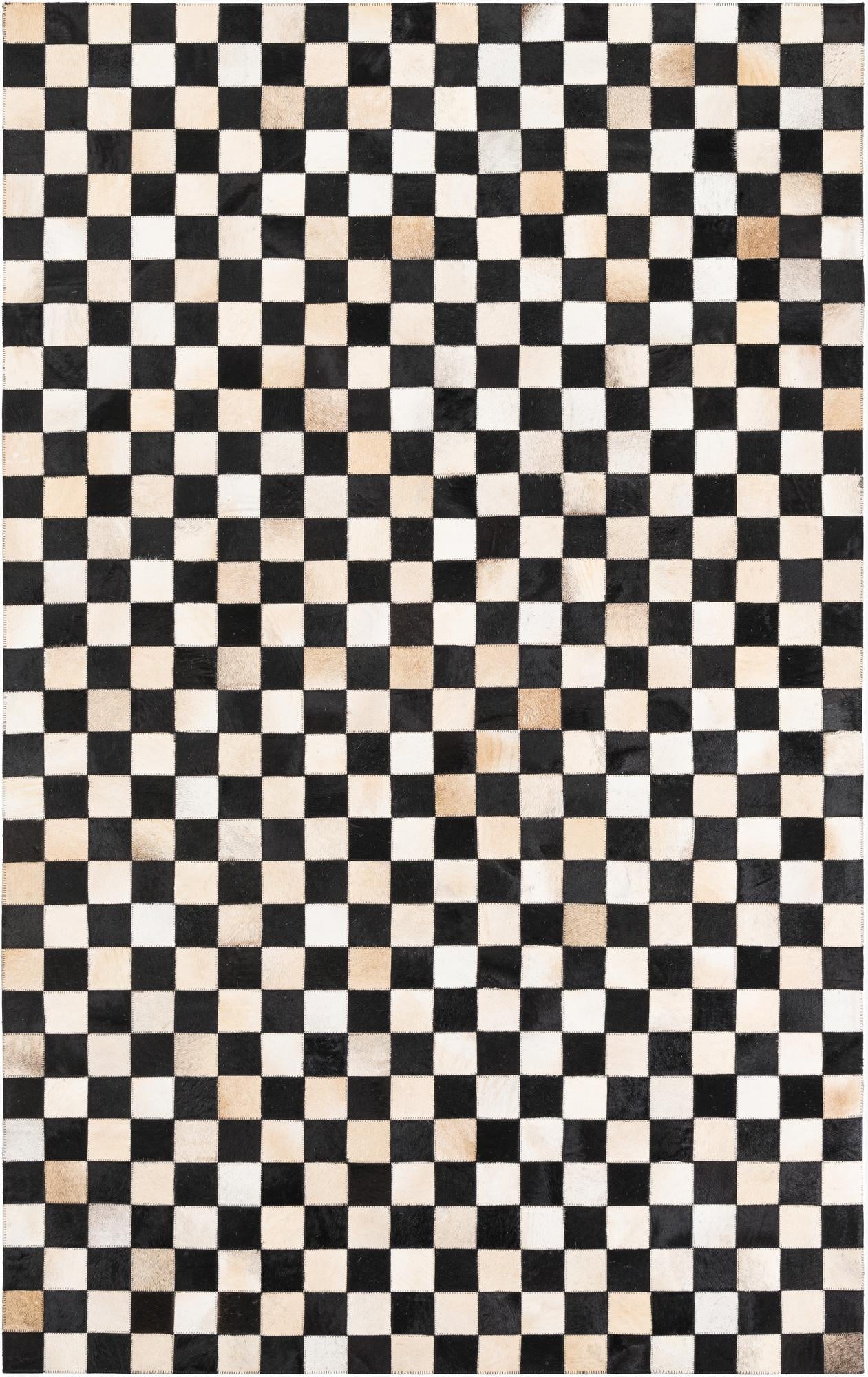  5' x 8' Cowhide Leather Rug