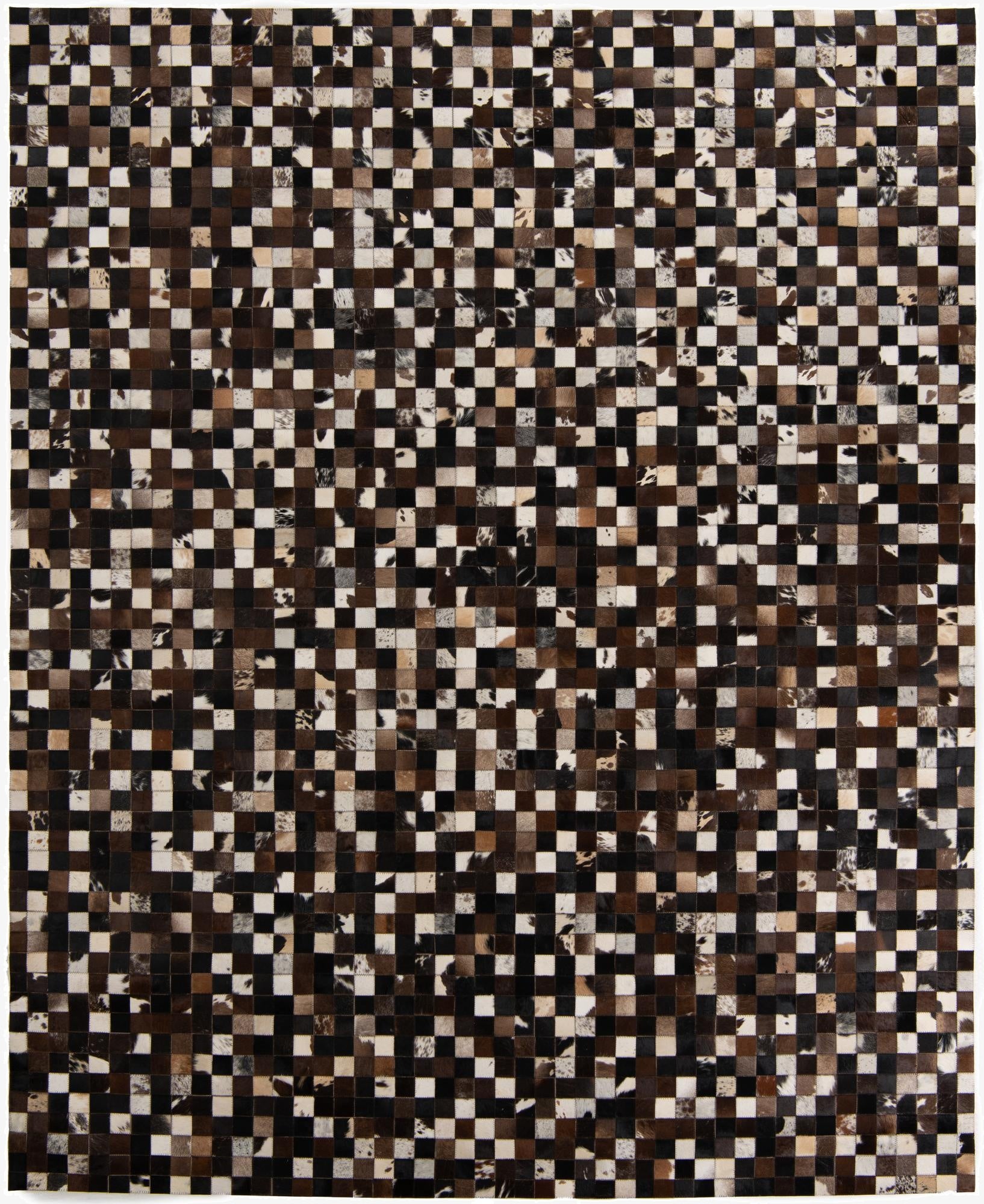  8' 1 x 10' Cowhide Leather Rug