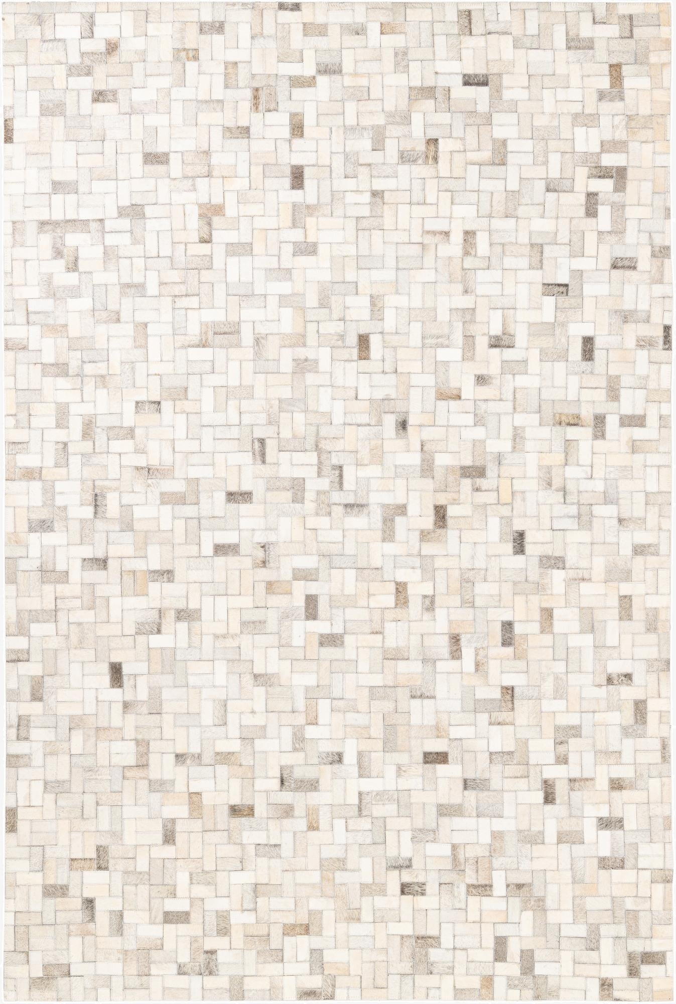  5' 4 x 8' Cowhide Leather Rug