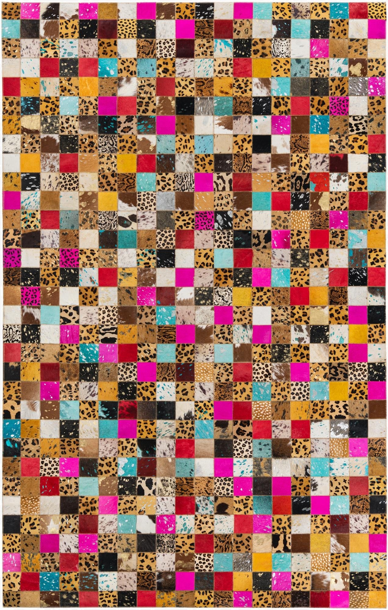  5' x 8' Cowhide Leather Rug