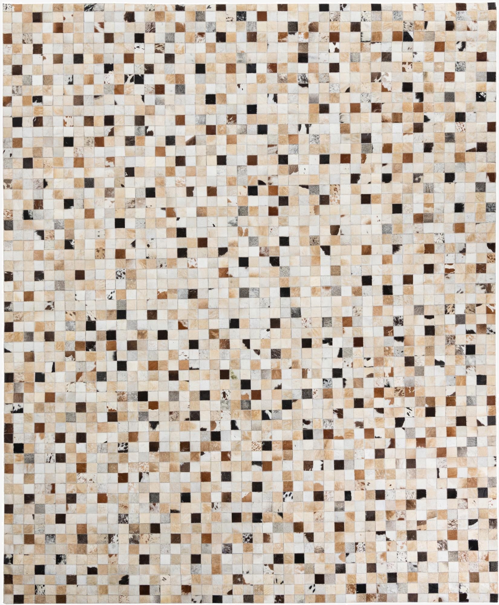  8' 2 x 10' Cowhide Leather Rug