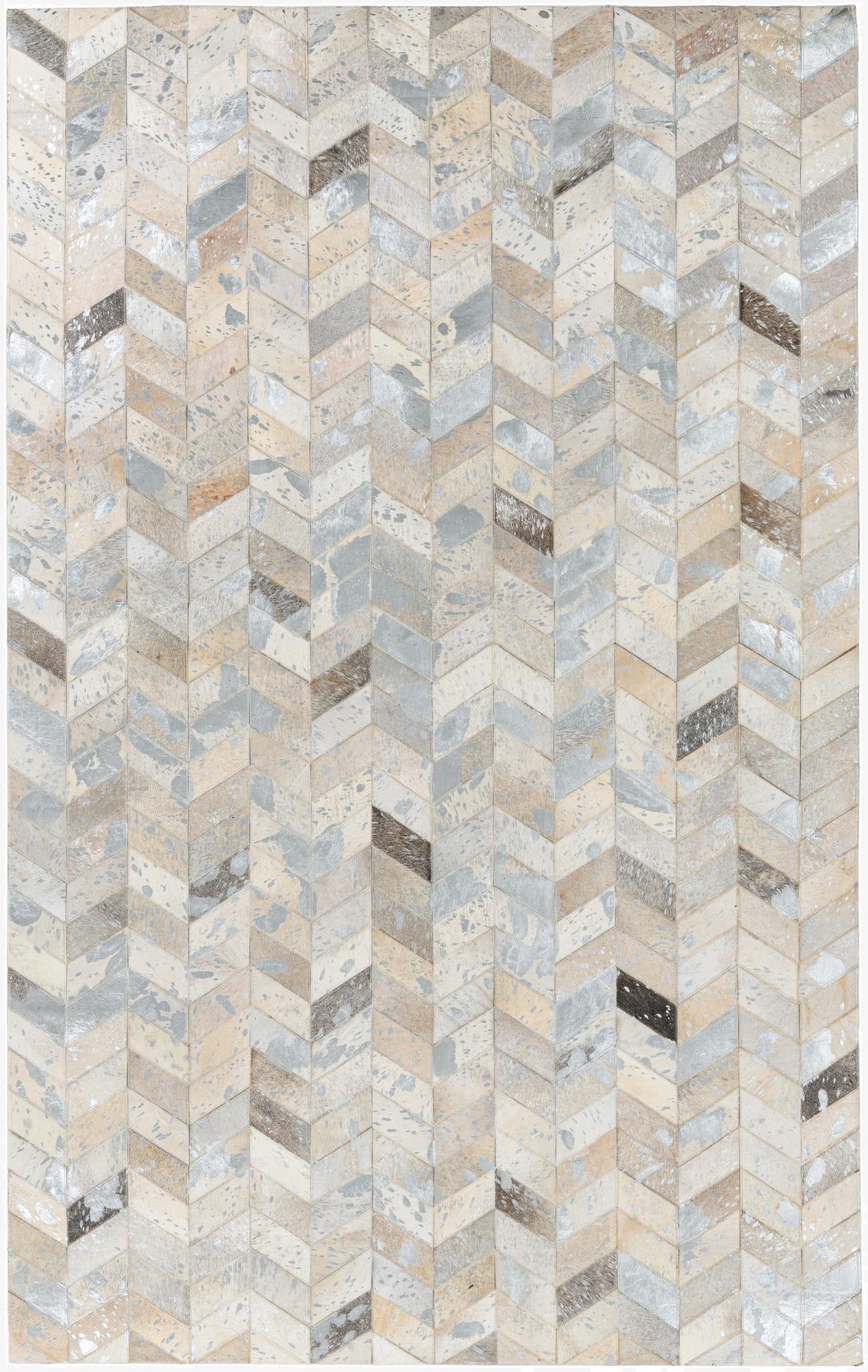  5' x 8' Cowhide Leather Rug