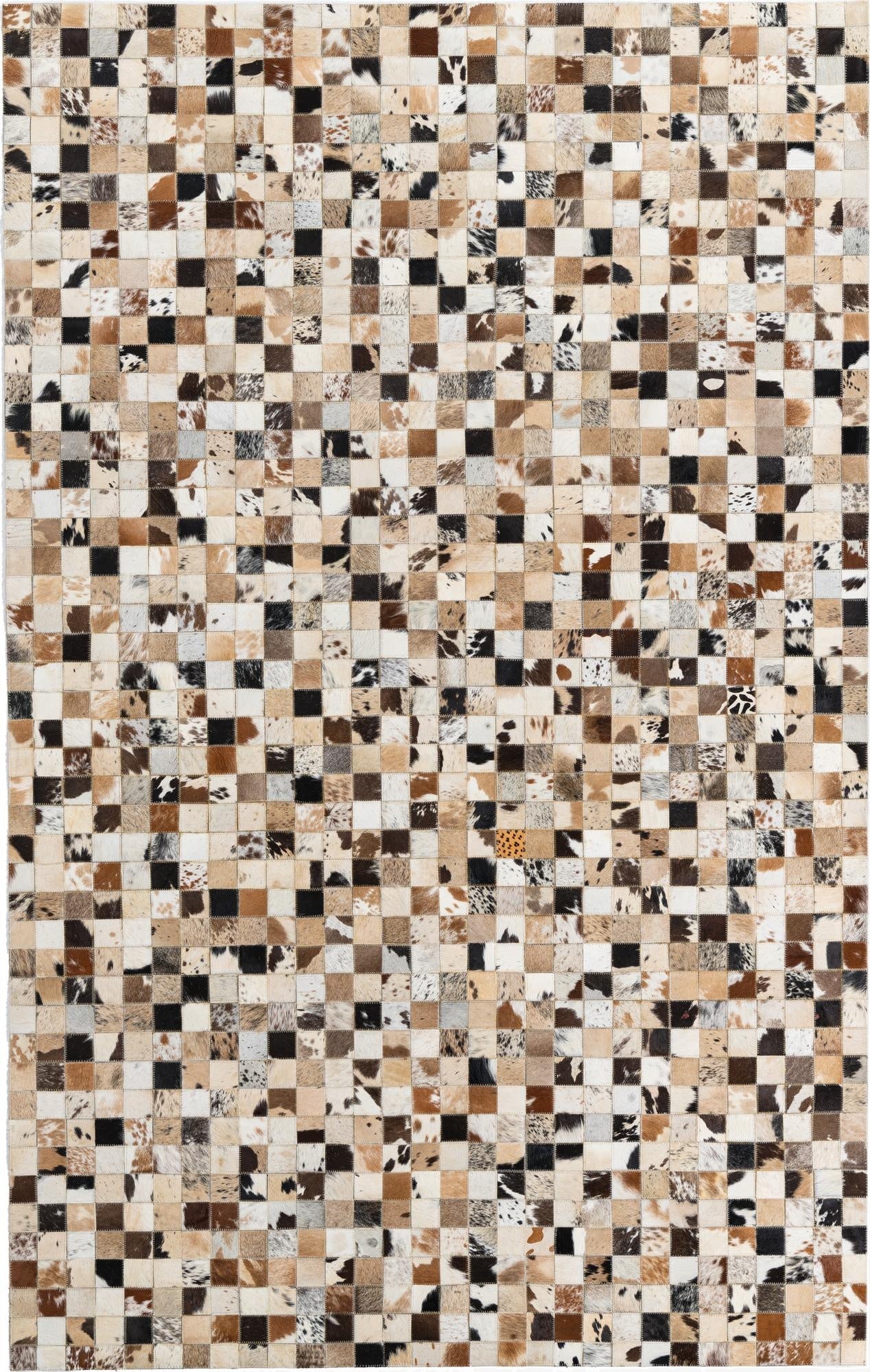  5' x 7' 10 Cowhide Leather Rug