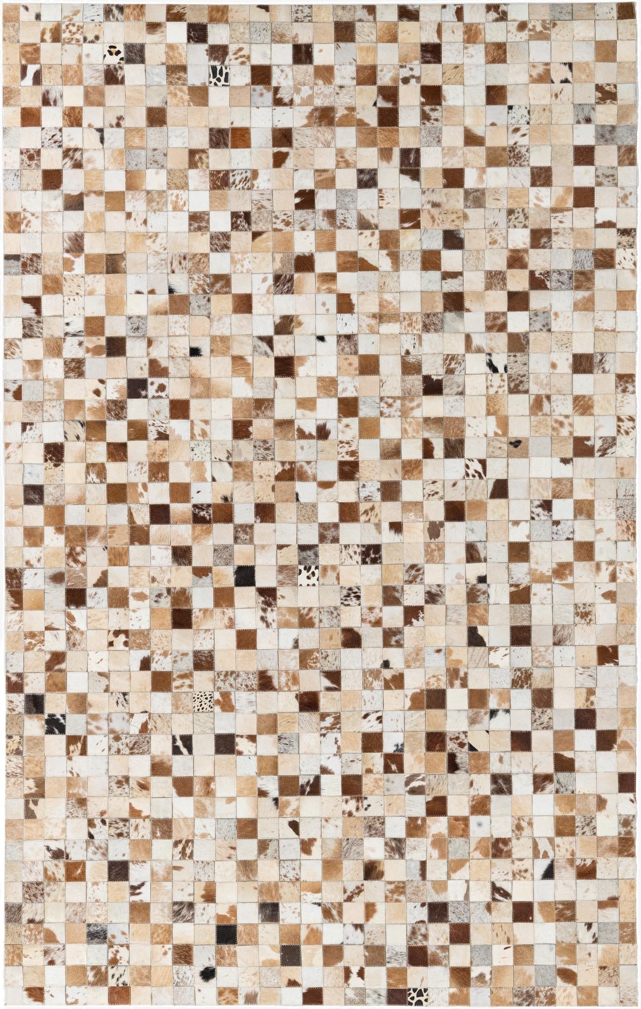  5' x 8' Cowhide Leather Rug
