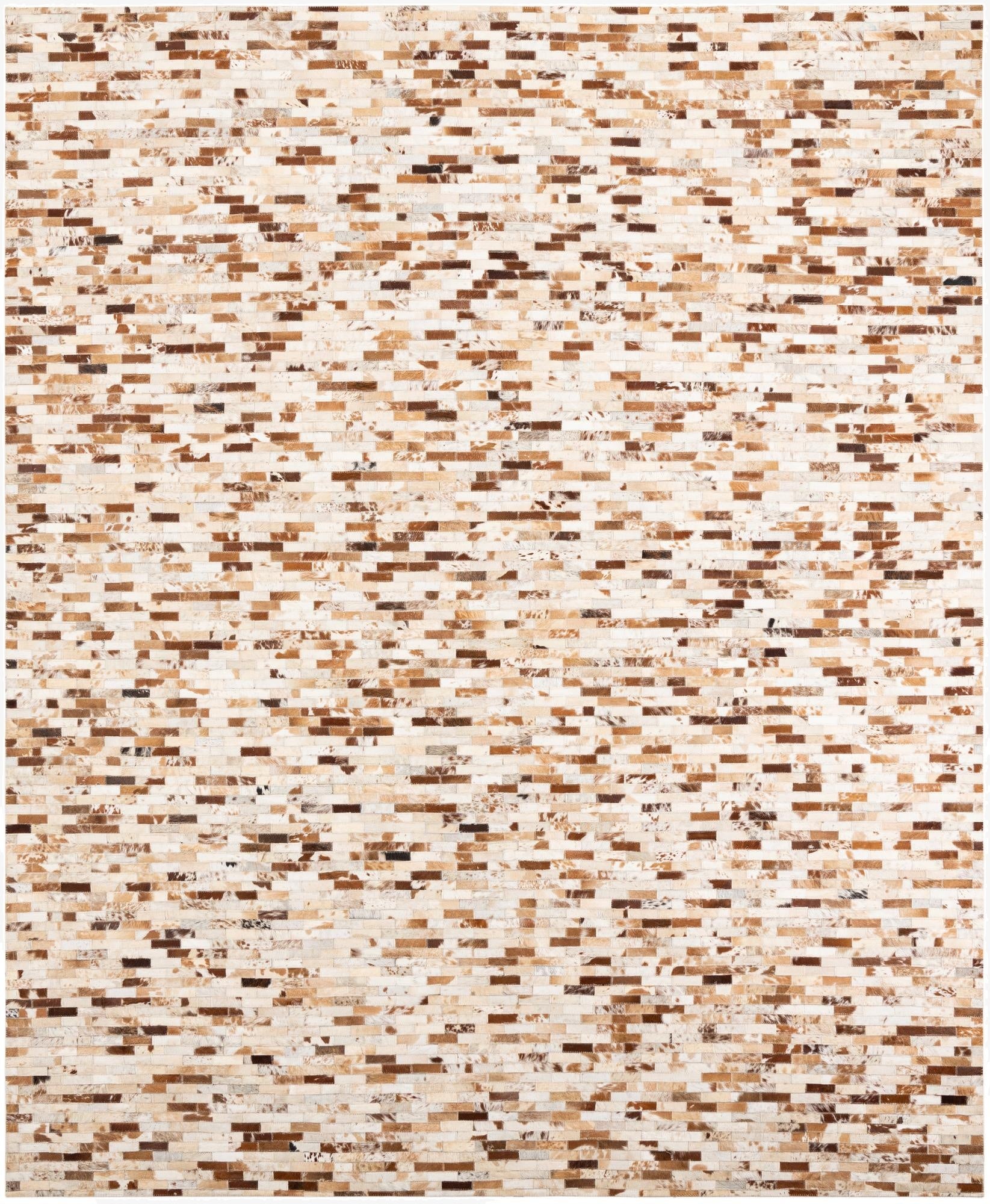  8' x 9' 8 Cowhide Leather Rug