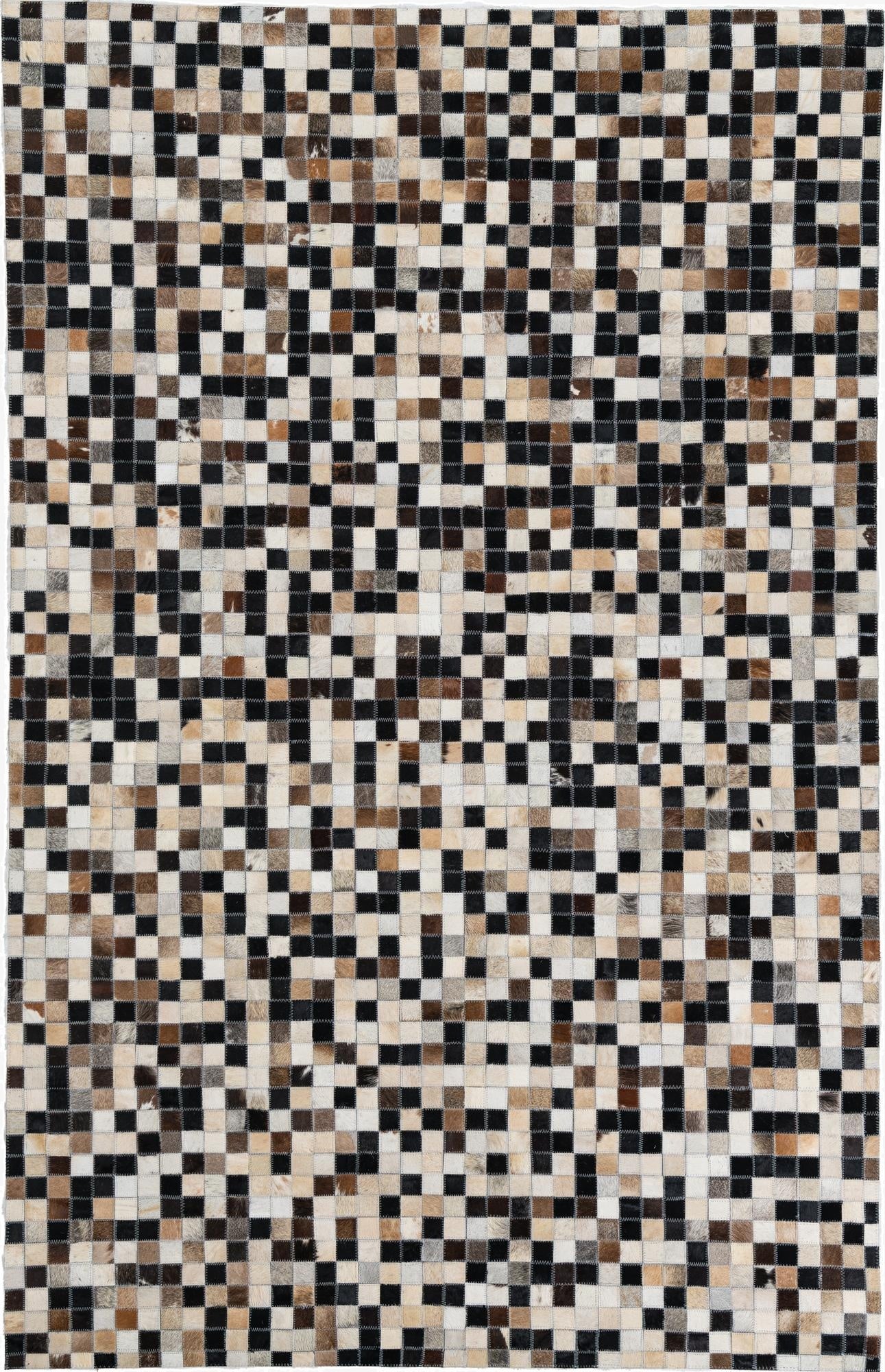  5' x 7' 10 Cowhide Leather Rug
