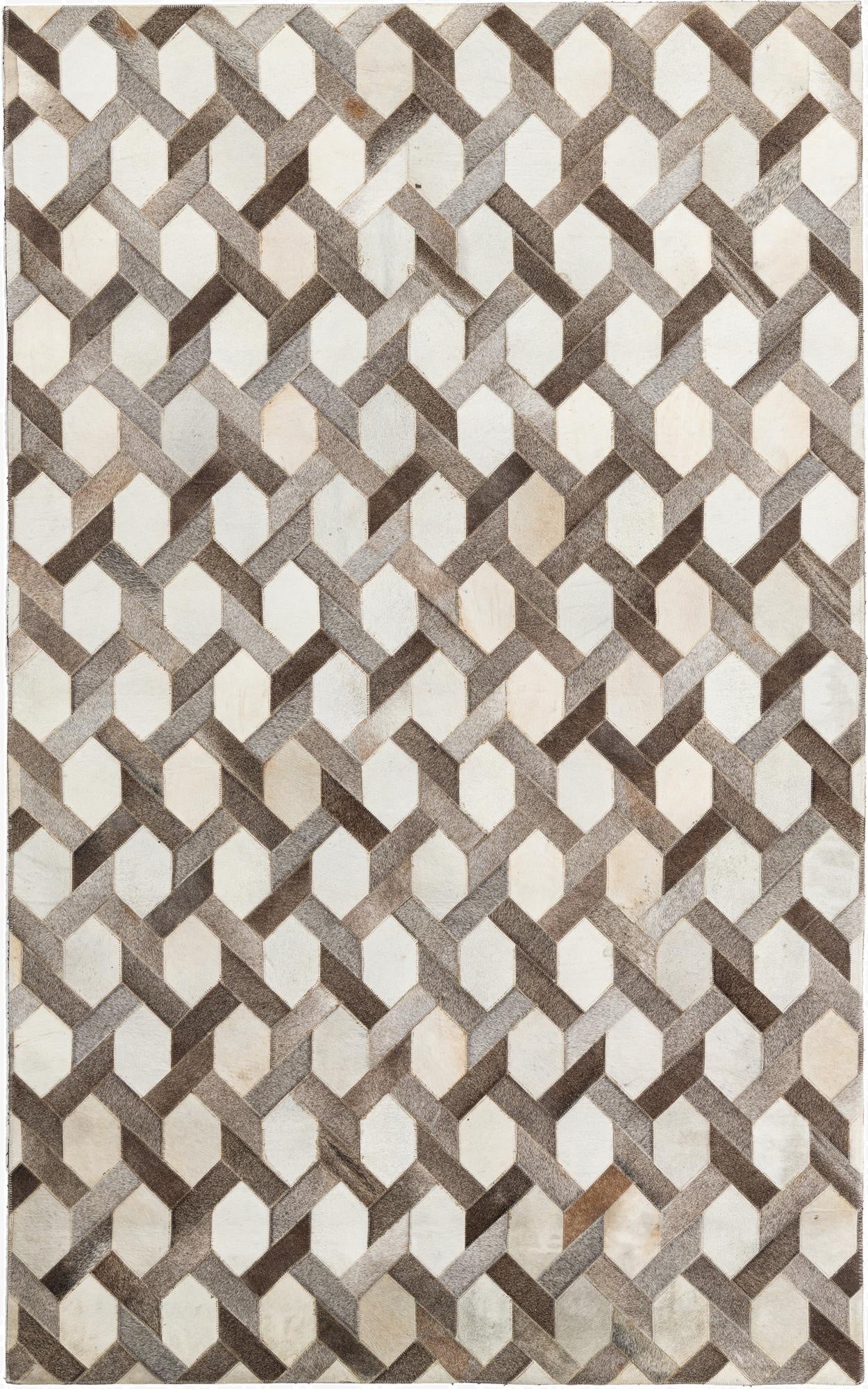  5' x 8' Cowhide Leather Rug