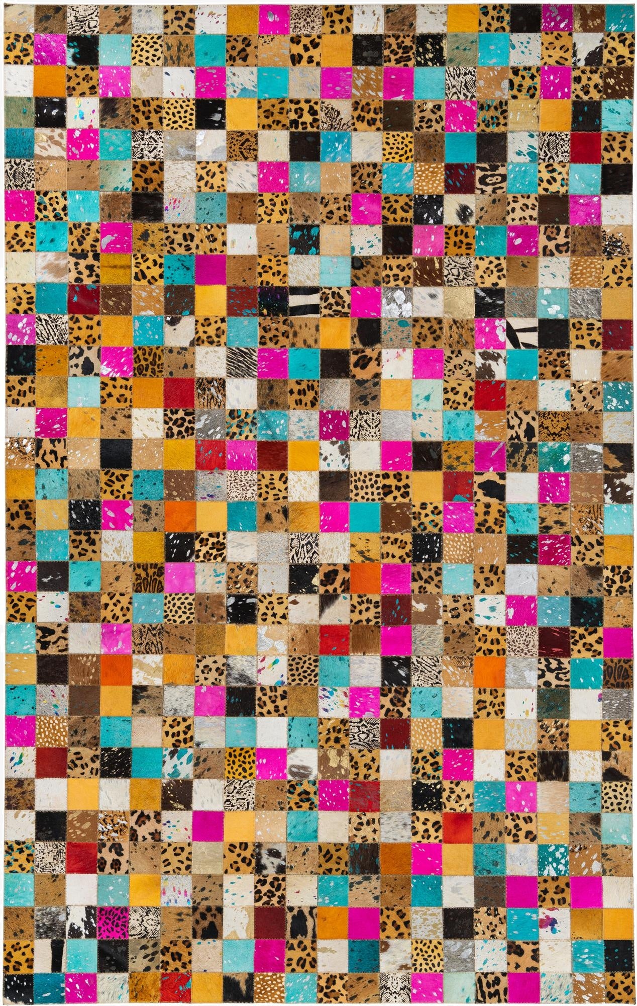  5' x 8' Cowhide Leather Rug