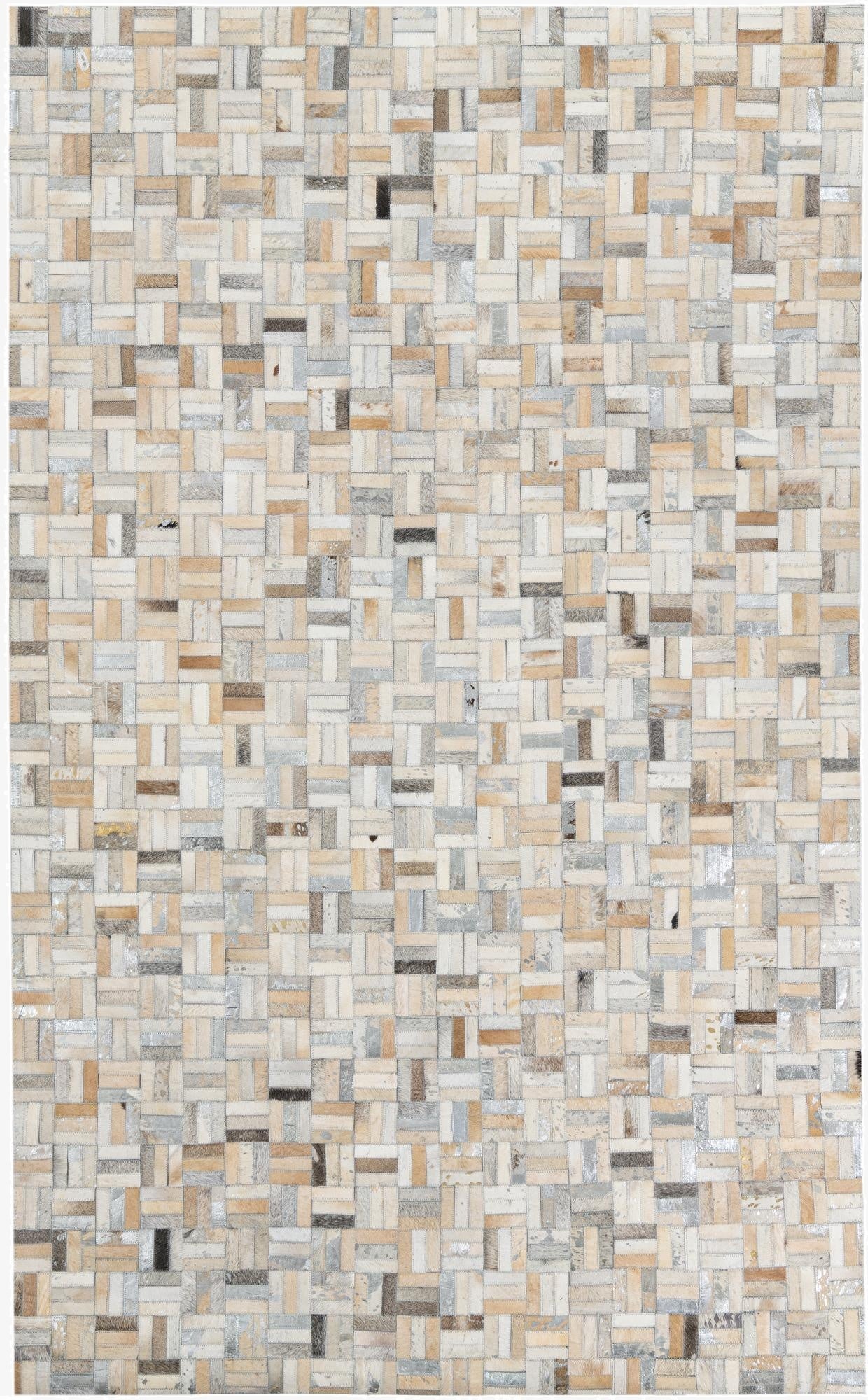  5' x 8' Cowhide Leather Rug