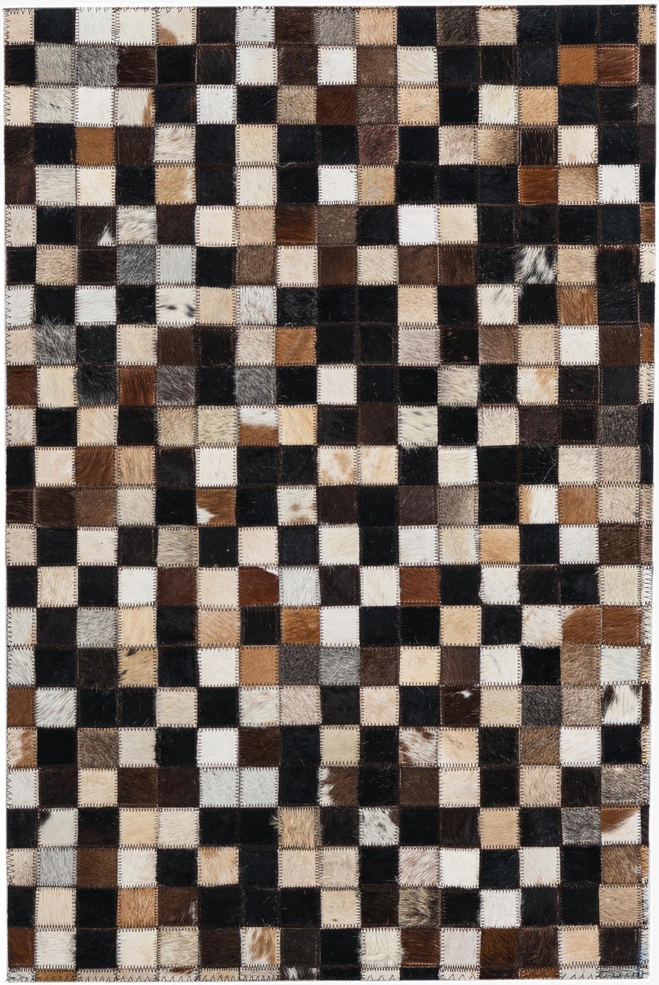  2' x 3' Cowhide Leather Rug