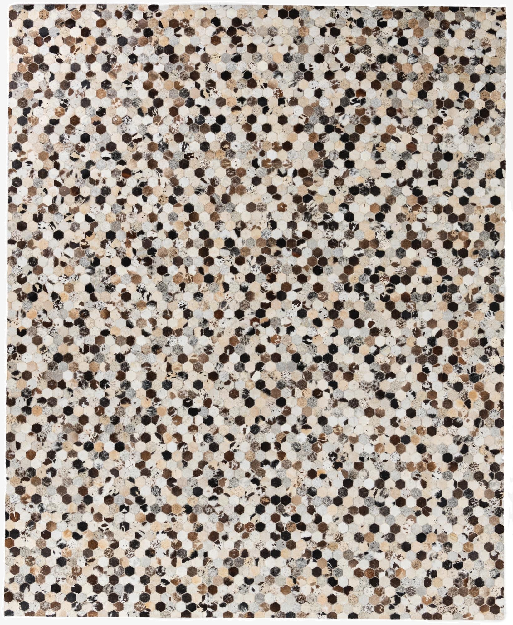  8' 1 x 10' Cowhide Leather Rug