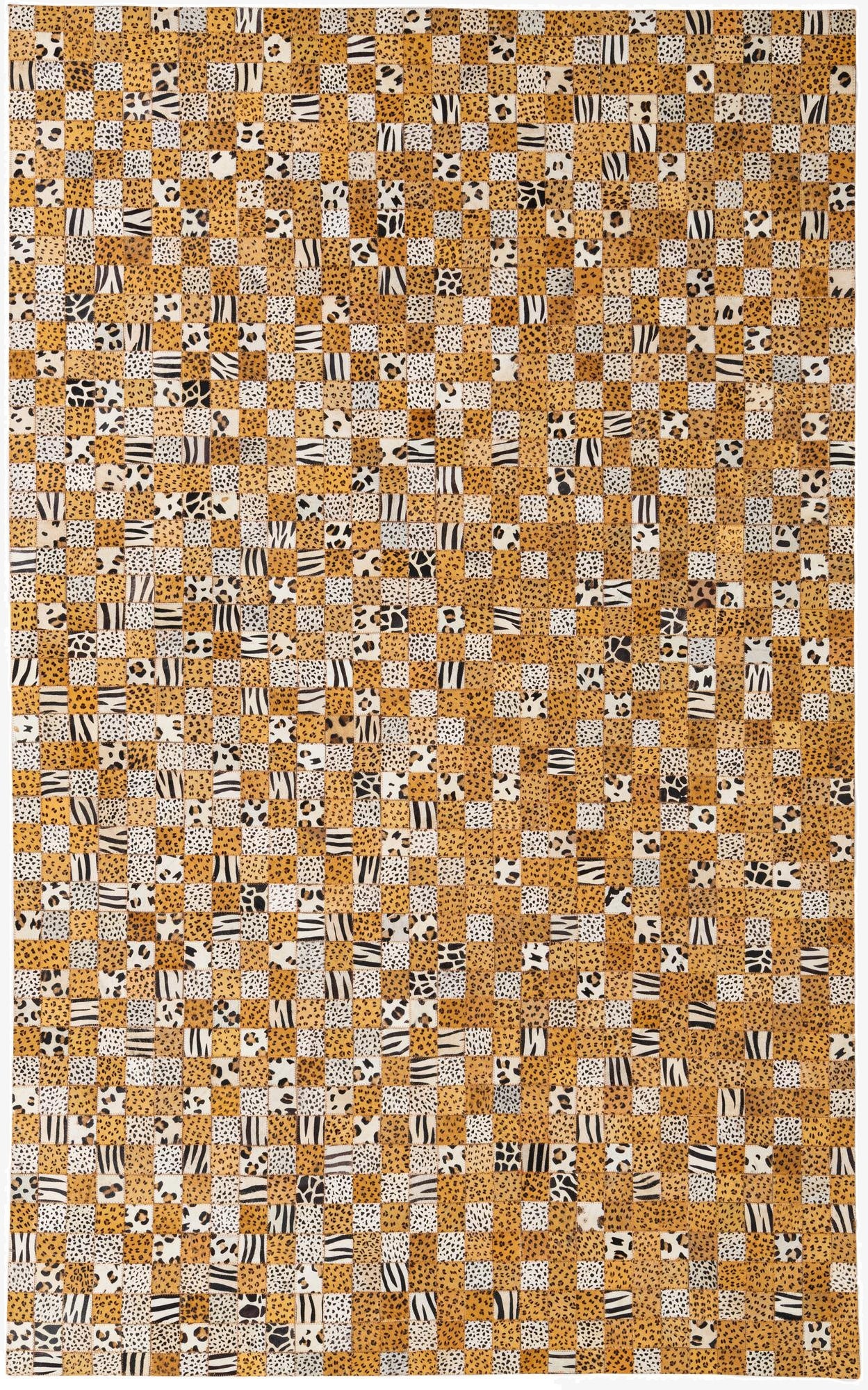  5' x 8' Cowhide Leather Rug