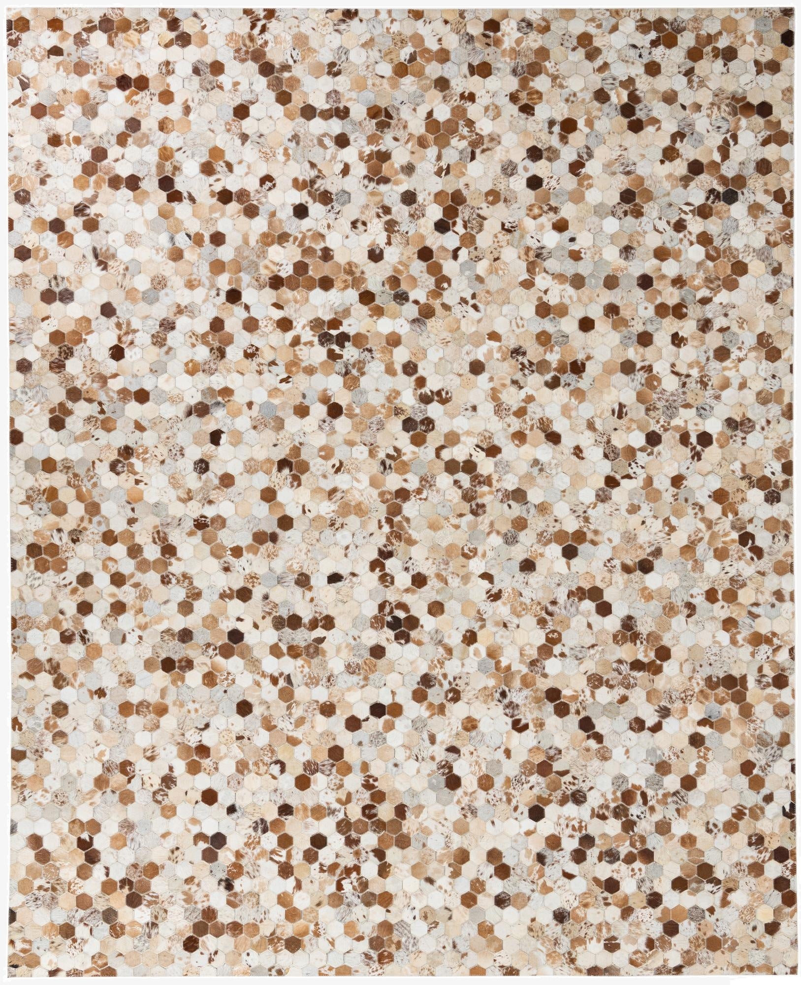  7' 10 x 9' 9 Cowhide Leather Rug