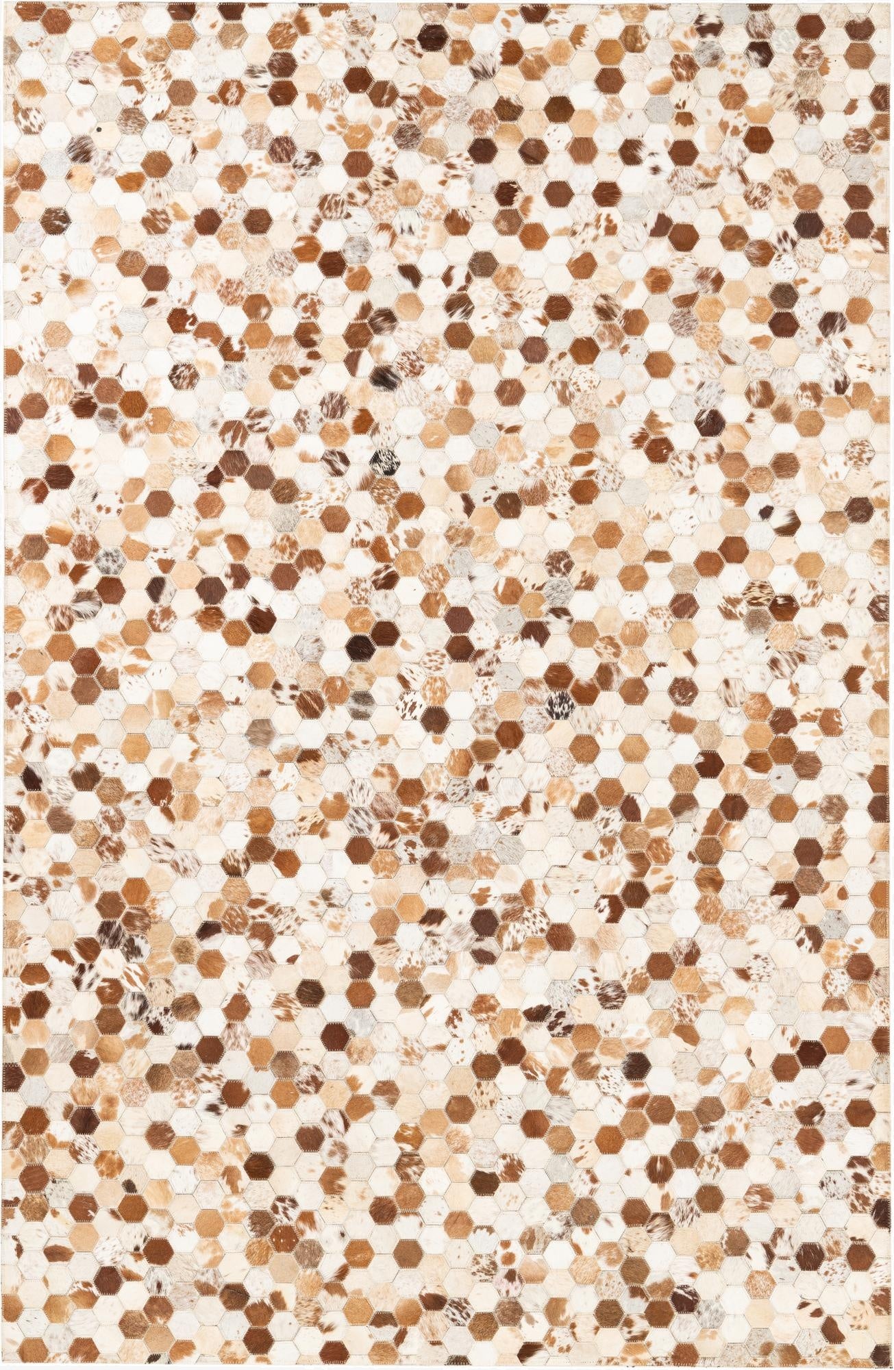  5' x 8' Cowhide Leather Rug