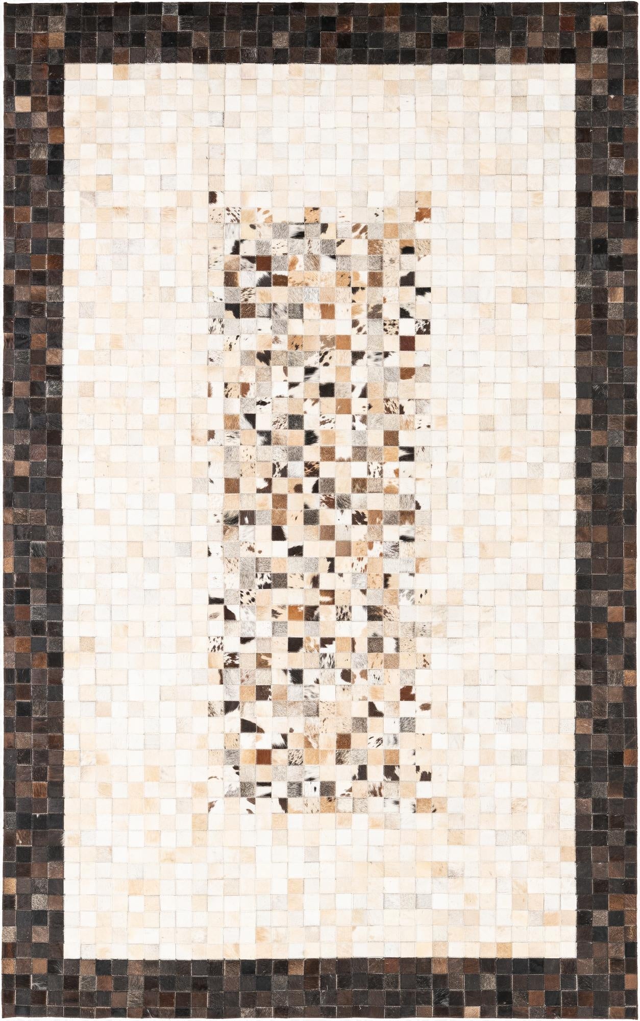  5' x 8' Cowhide Leather Rug