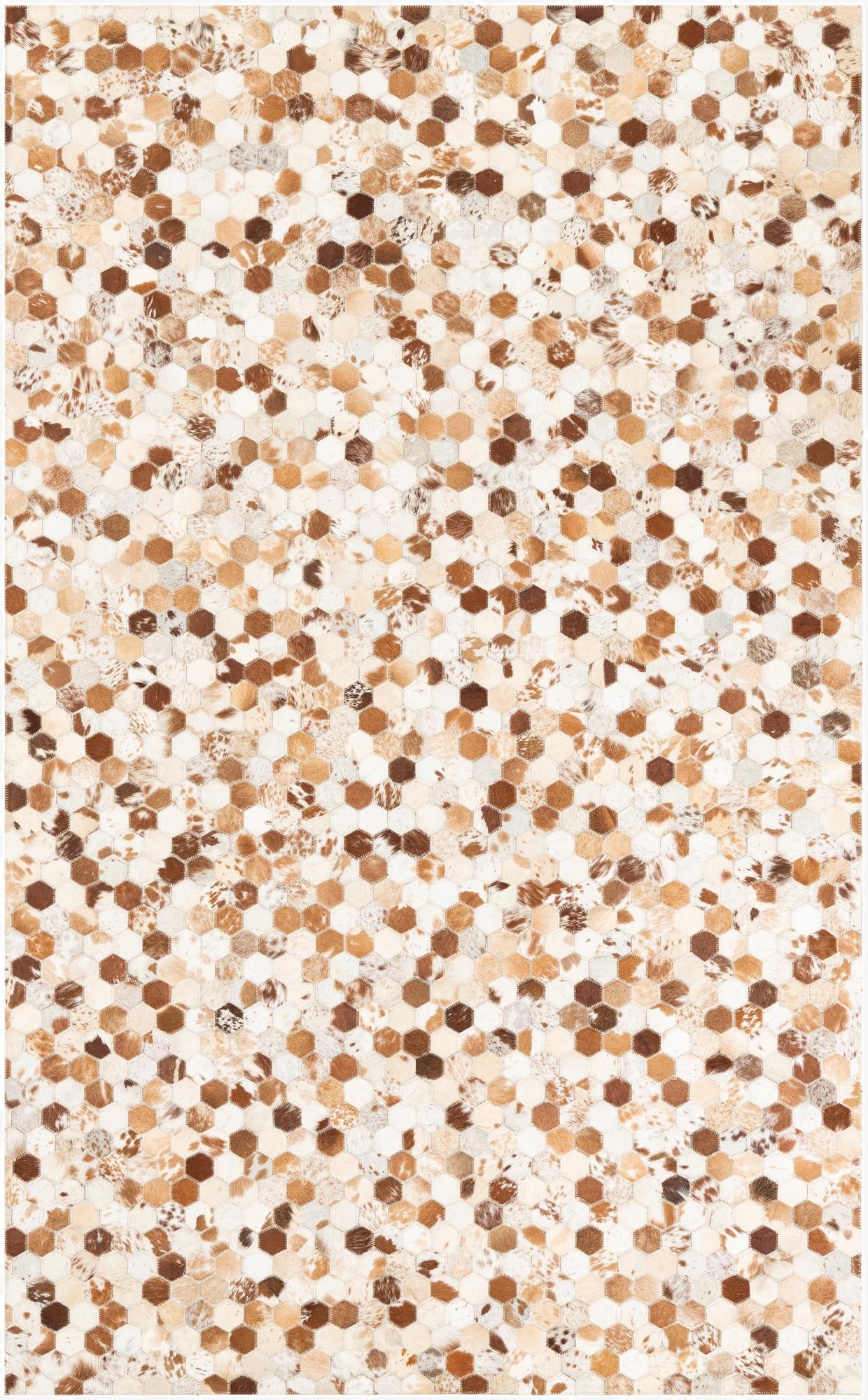  5' x 8' 1 Cowhide Leather Rug