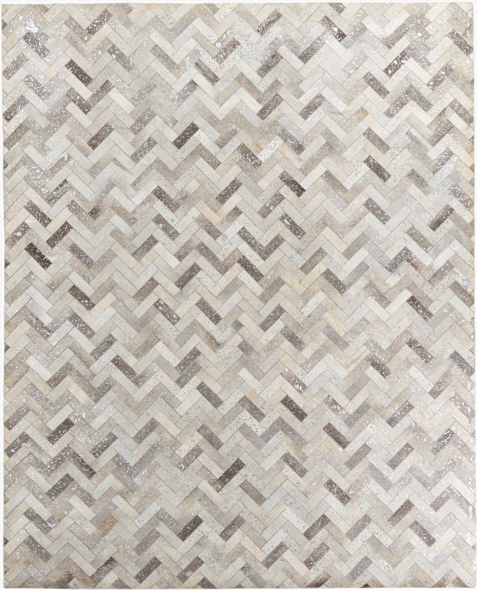  8' x 9' 10 Cowhide Leather Rug