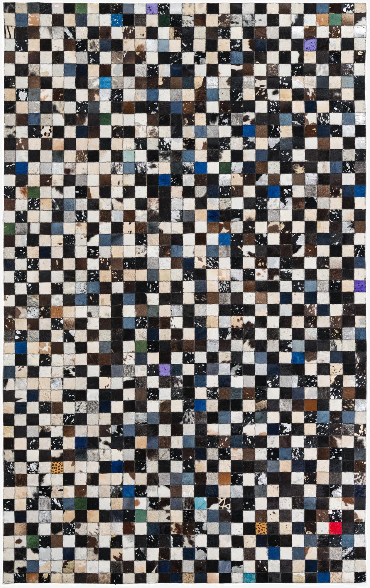  5' x 8' Cowhide Leather Rug