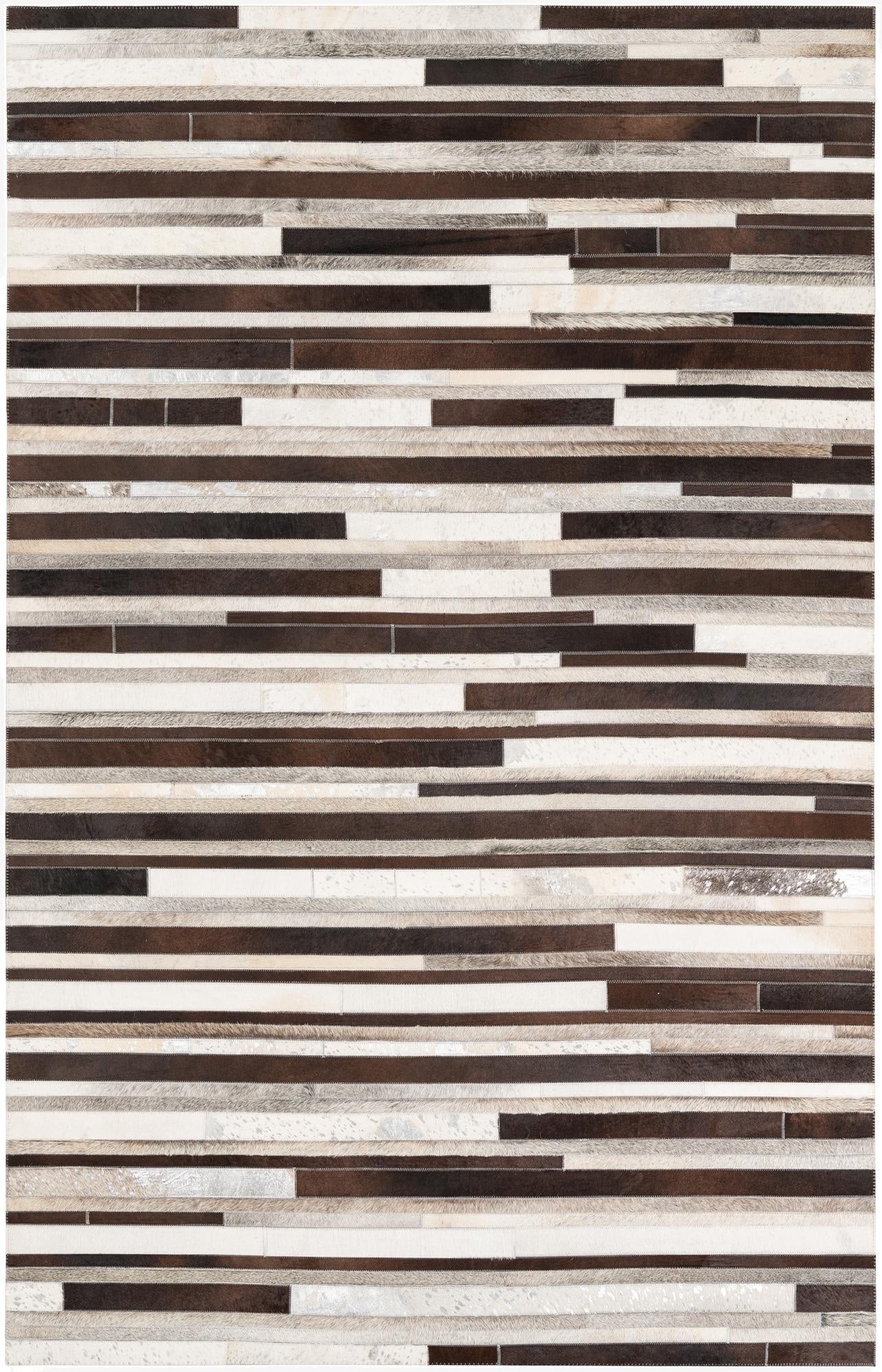  5' 1 x 8' Cowhide Leather Rug