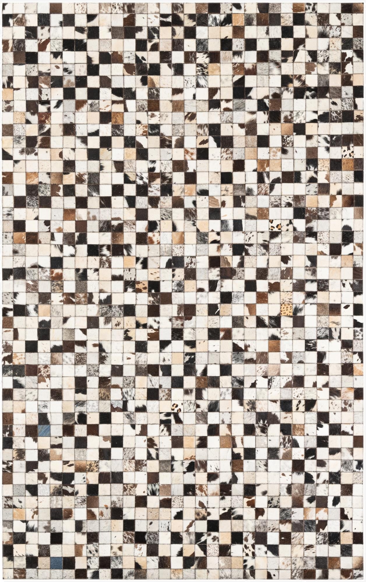  5' x 8' Cowhide Leather Rug