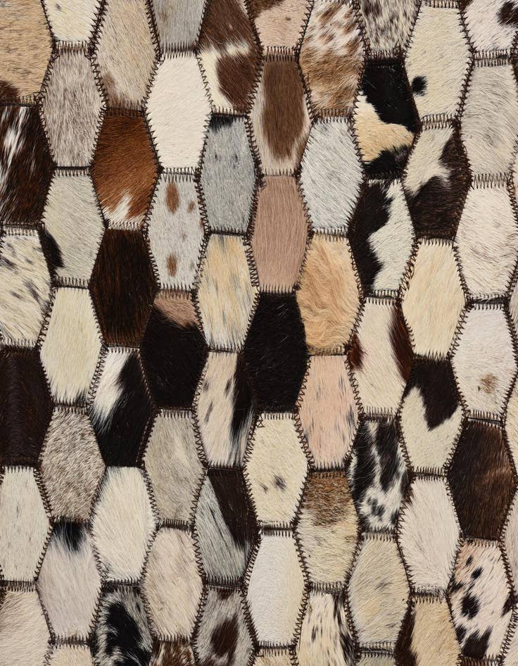 Detail image of  5' 1 x 8' 2 Cowhide Rug