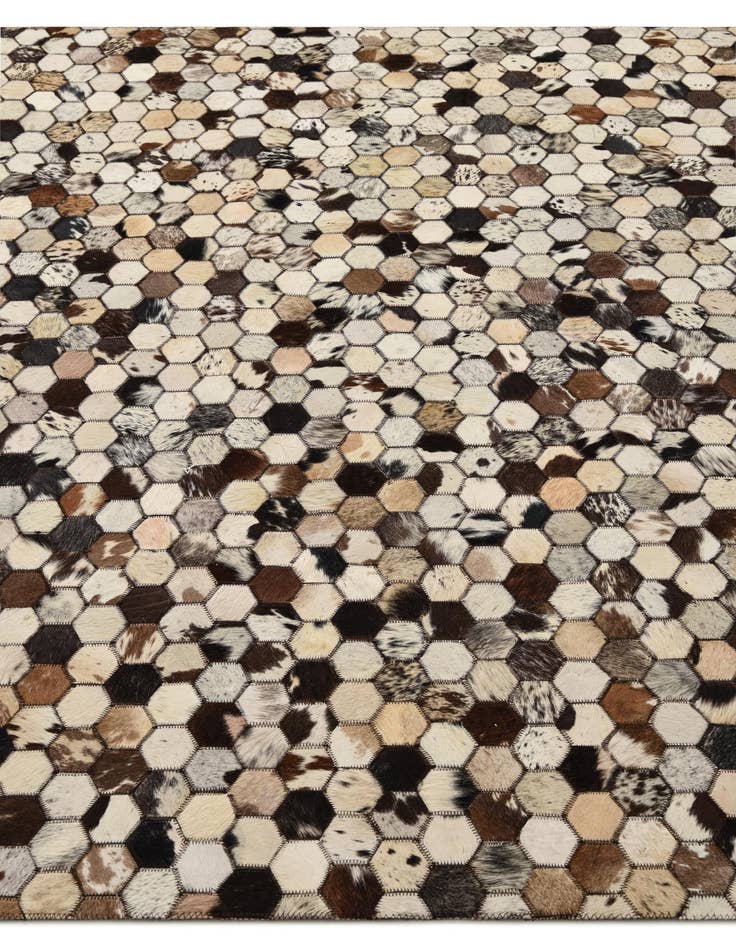 Detail image of  5' 2 x 8' 2 Cowhide Rug