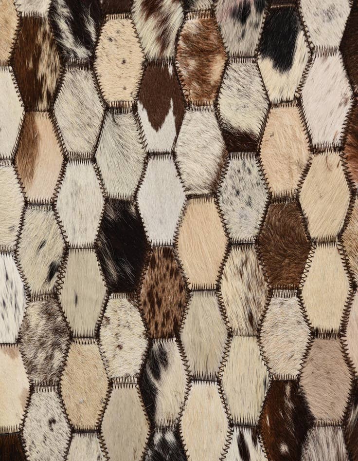 Detail image of  5' 1 x 8' 2 Cowhide Rug