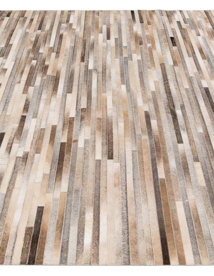 Detail image of  7' 11 x 9' 10 Cowhide Stocks Rug