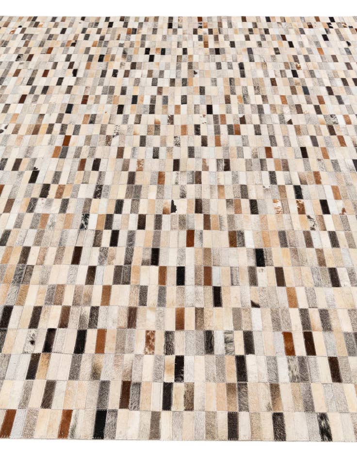 Detail image of  7' 11 x 9' 10 Cowhide Stocks Rug