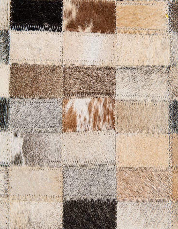 Detail image of  7' 11 x 9' 10 Cowhide Stocks Rug