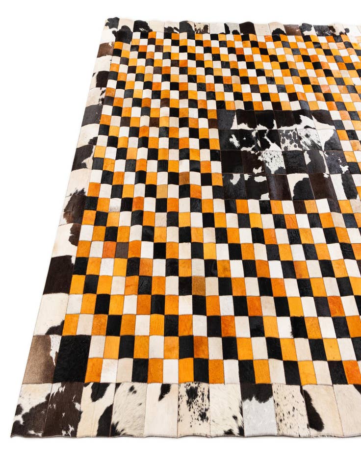 Detail image of  8' x 10' Cowhide Stocks Rug