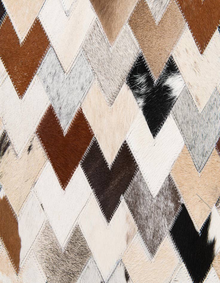 Detail image of  7' 11 x 9' 11 Cowhide Stocks Rug