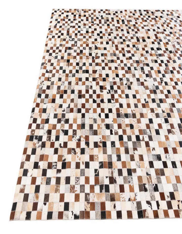 Detail image of  8' 1 x 10' Cowhide Stocks Rug