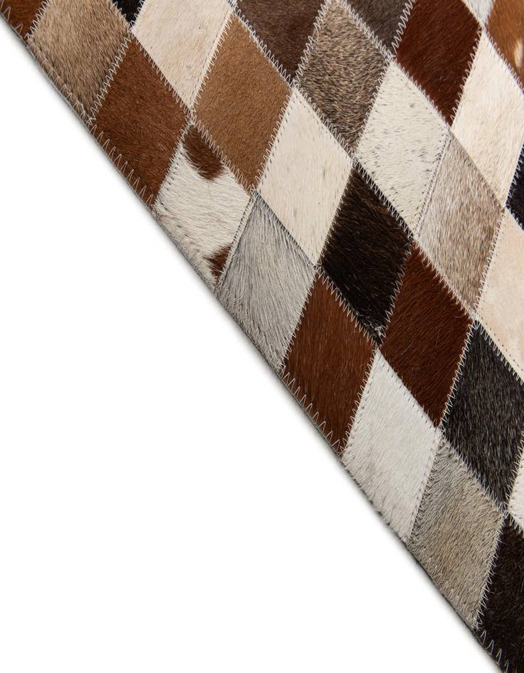 Detail image of  7' 11 x 9' 9 Cowhide Stocks Rug