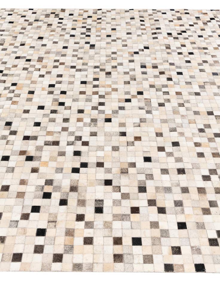 Detail image of  8' 1 x 9' 11 Cowhide Stocks Rug