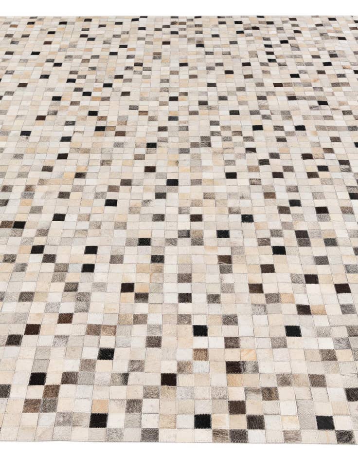 Detail image of  7' 11 x 9' 10 Cowhide Stocks Rug