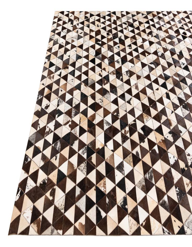 Detail image of  8' 1 x 10' 1 Cowhide Stocks Rug