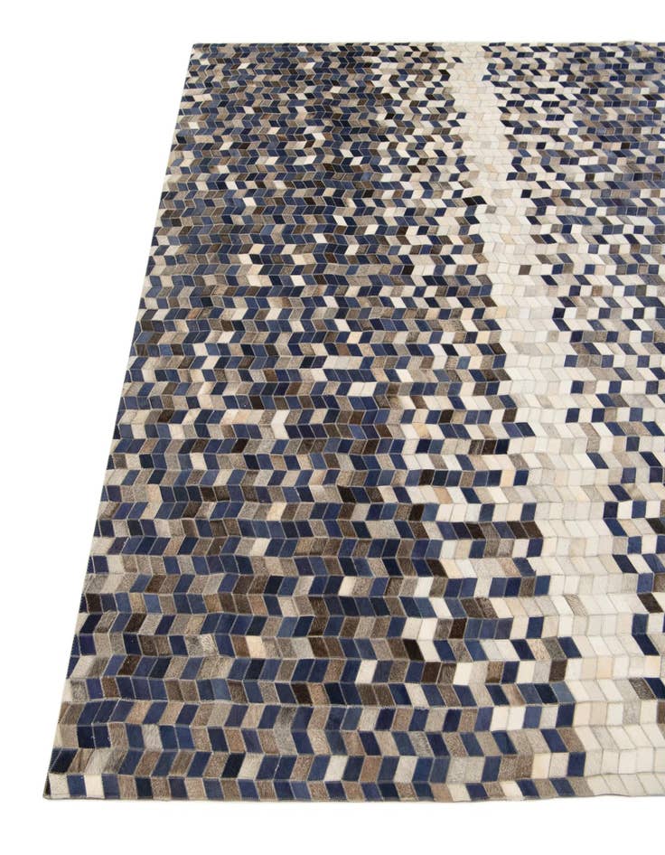 Detail image of  8' 2 x 9' Cowhide Stocks Rug