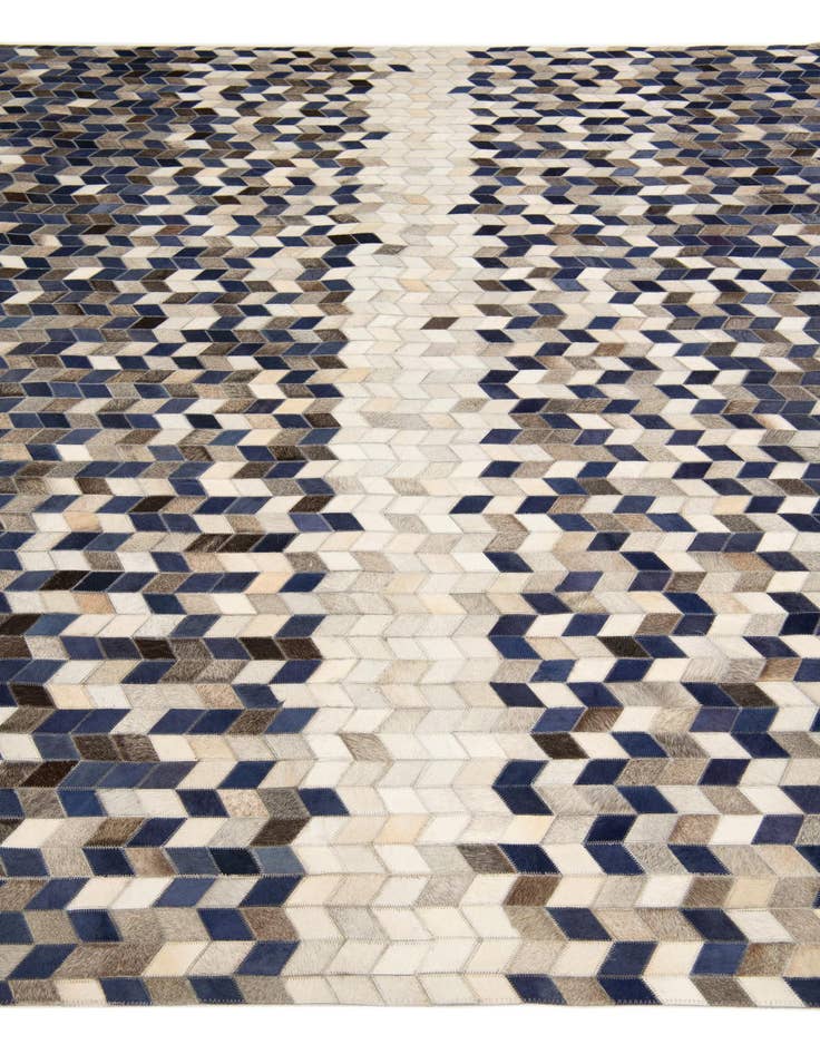 Detail image of  8' 2 x 9' Cowhide Stocks Rug