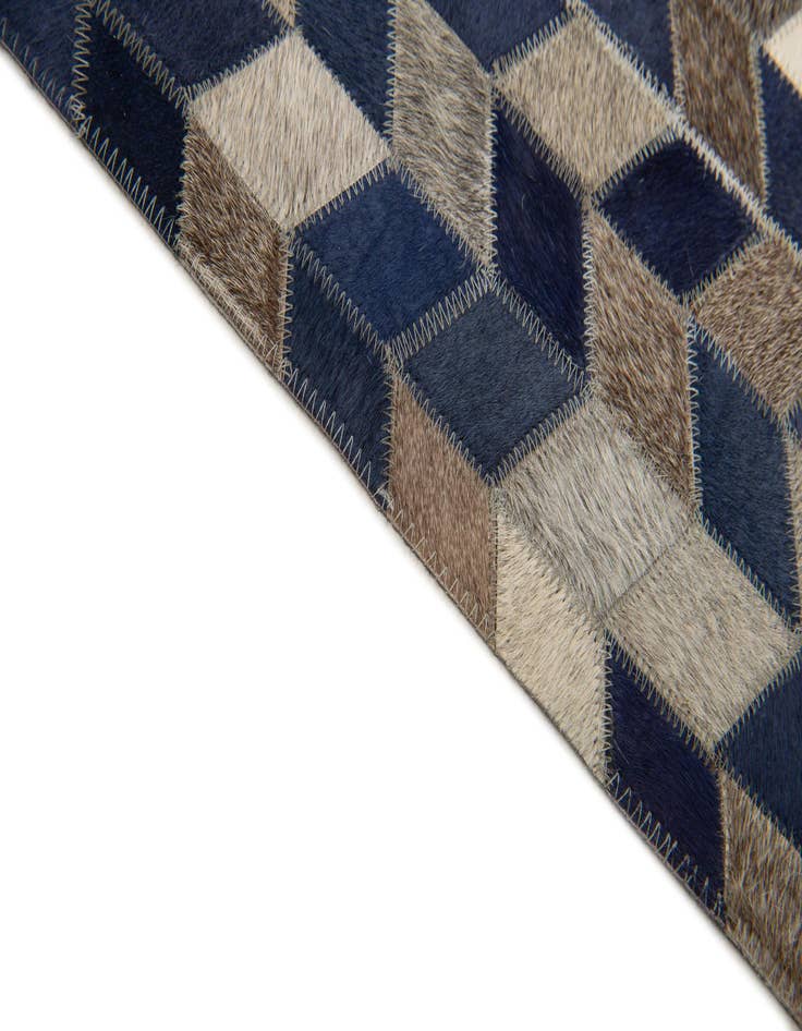 Detail image of  8' 2 x 9' Cowhide Stocks Rug