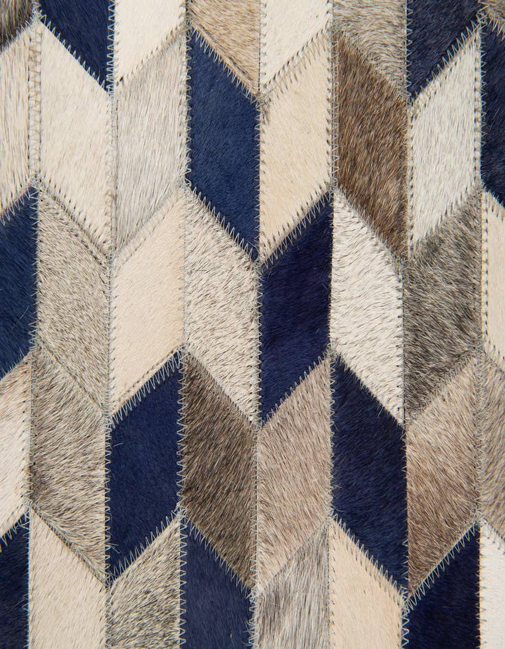 Detail image of  8' 2 x 9' Cowhide Stocks Rug