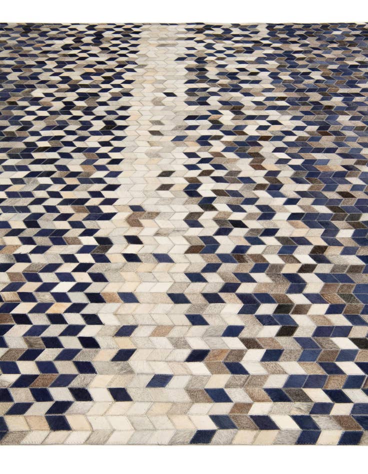 Detail image of  8' 2 x 10' Cowhide Stocks Rug