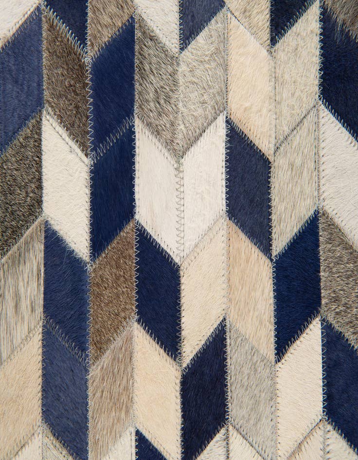 Detail image of  8' 1 x 9' 10 Cowhide Stocks Rug