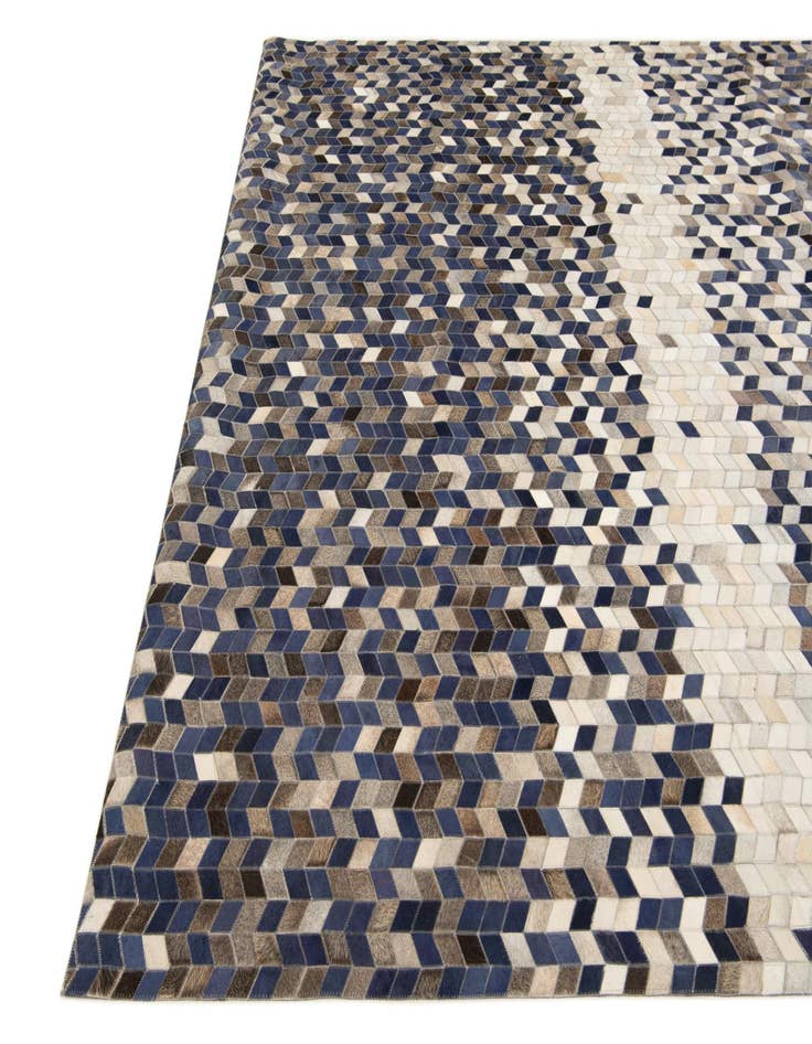 Detail image of  8' 1 x 9' 11 Cowhide Stocks Rug