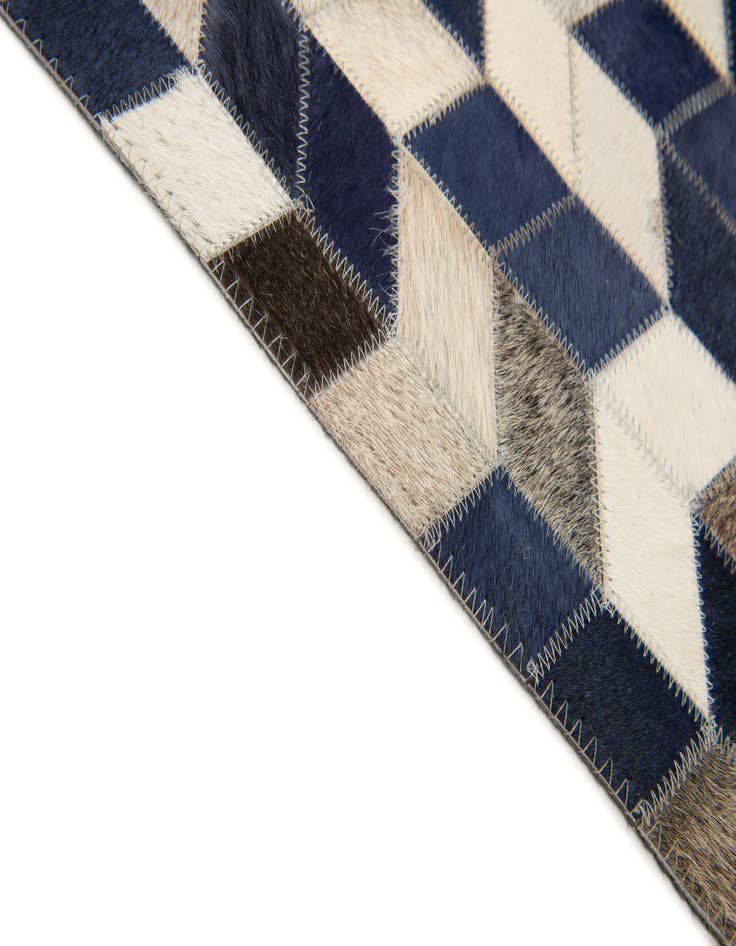 Detail image of  8' 1 x 9' 11 Cowhide Stocks Rug