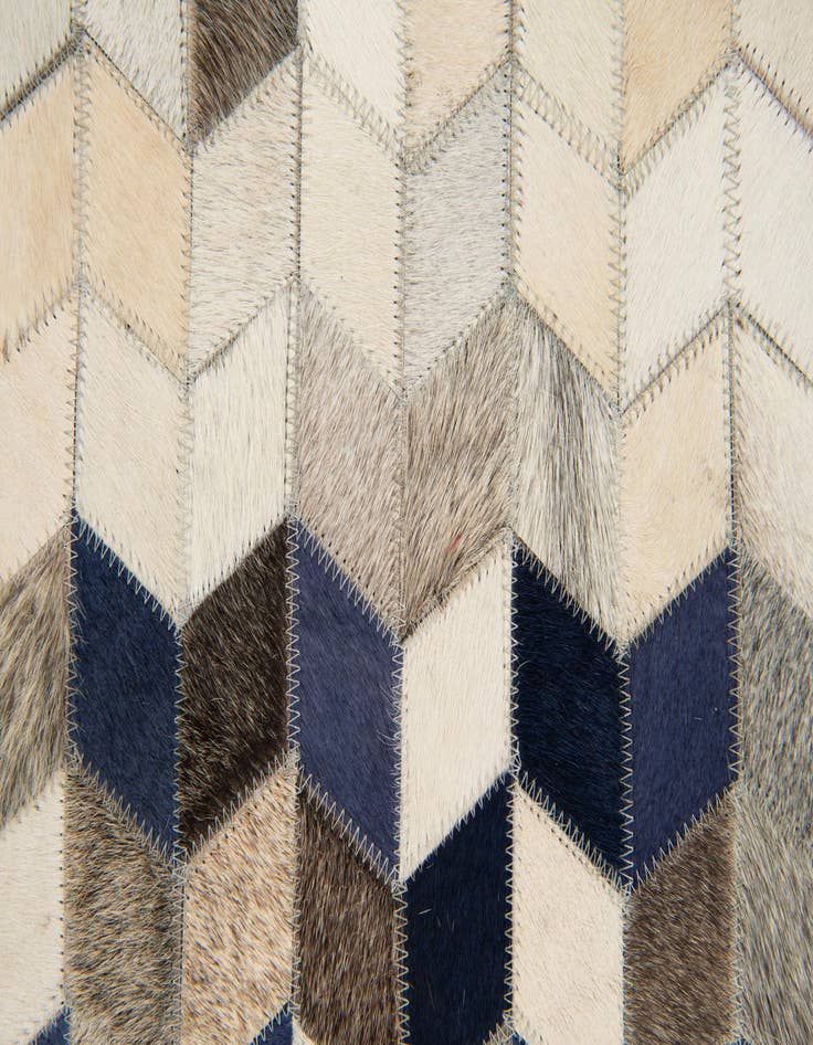 Detail image of  8' 1 x 9' 11 Cowhide Stocks Rug