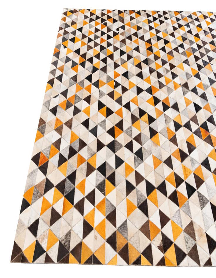 Detail image of  7' 11 x 10' 1 Cowhide Stocks Rug