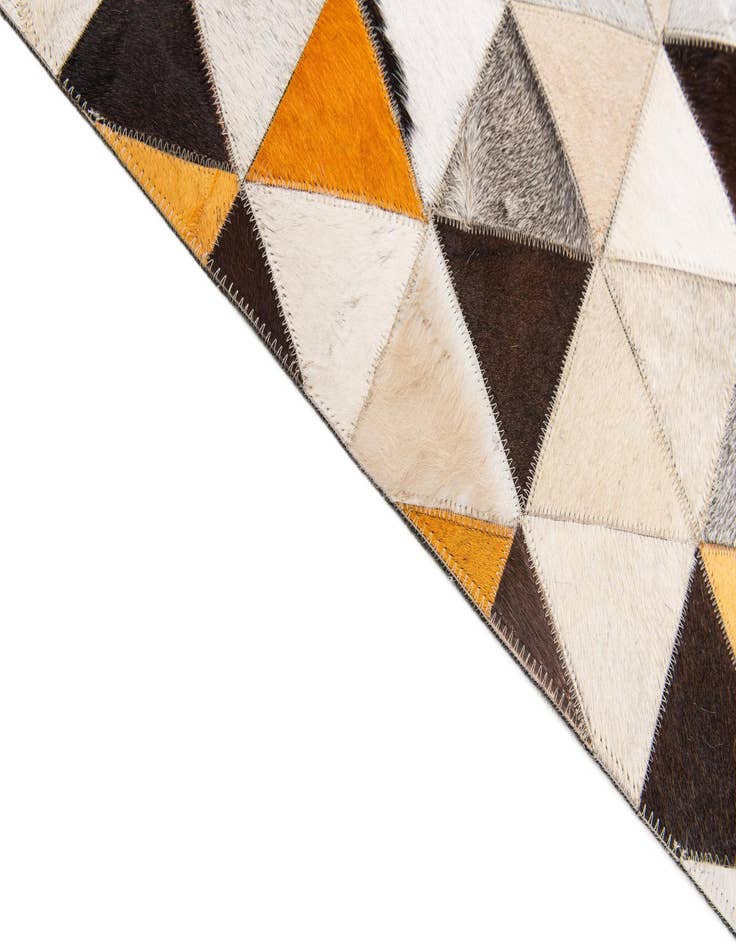 Detail image of  7' 11 x 10' 1 Cowhide Stocks Rug