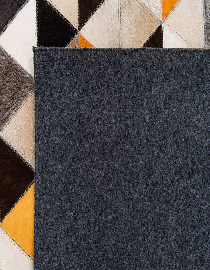 Detail image of  7' 11 x 10' 1 Cowhide Stocks Rug