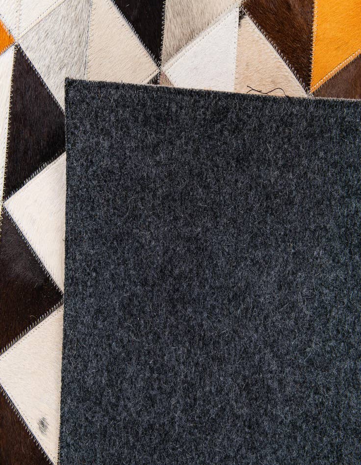 Detail image of  7' 11 x 10' Cowhide Stocks Rug